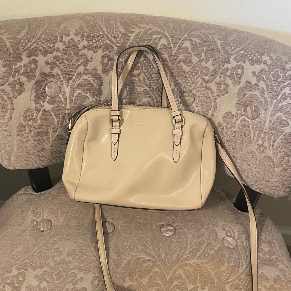 Coach Beige Leather Satchel